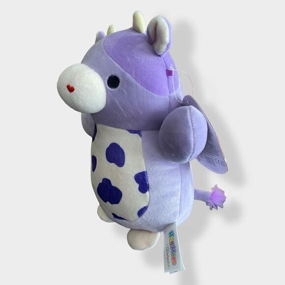 Squishmallows Kellytoy HugMees 10" Bubba the Purple Cow Plush Toy New (k) - Picture 4 of 11